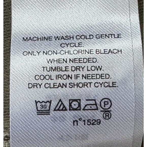 Lauren Ralph Lauren Women's Sz L Lace-Trim V-neck Stretch Cotton Top Green NWT - Picture 7 of 11